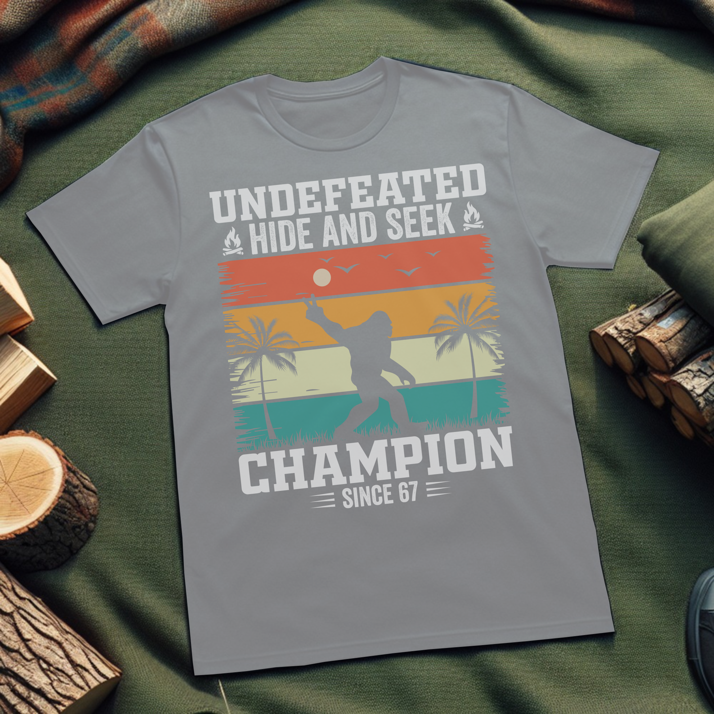 Funny Big Foot Hide and Seek Champion T-Shirt