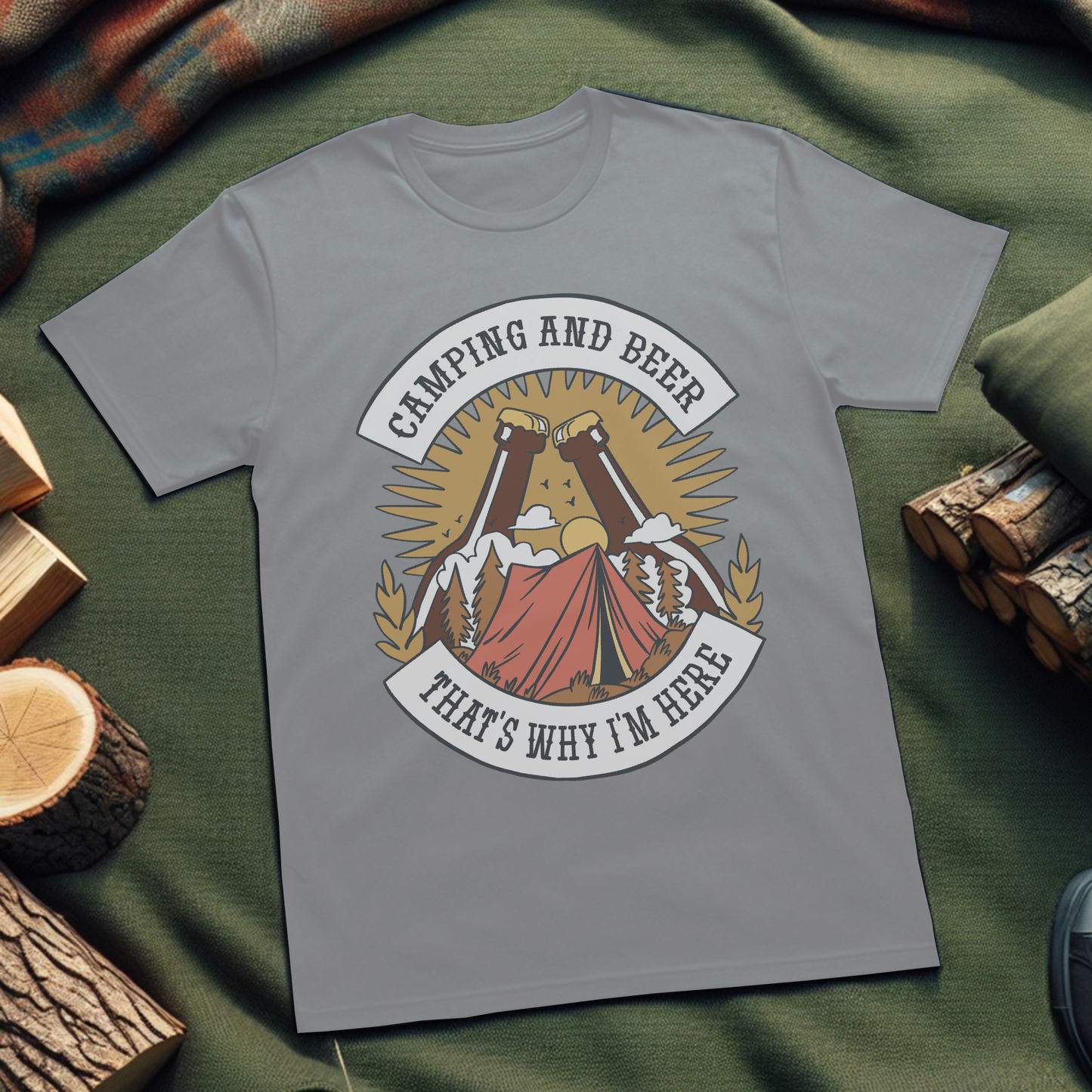 Camping and Beer Unisex T-Shirt