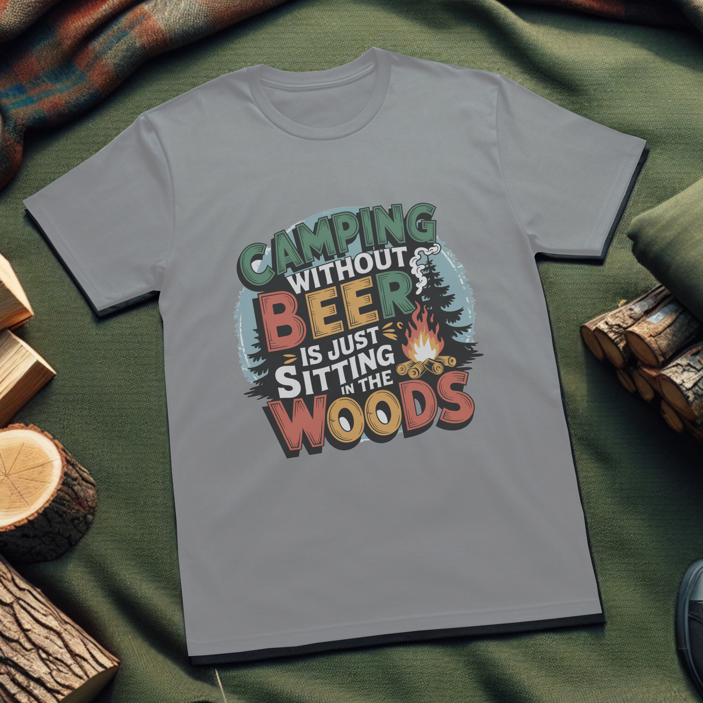 Camping Without Beer Is Just Sitting In The Woods T-Shirt - Unisex