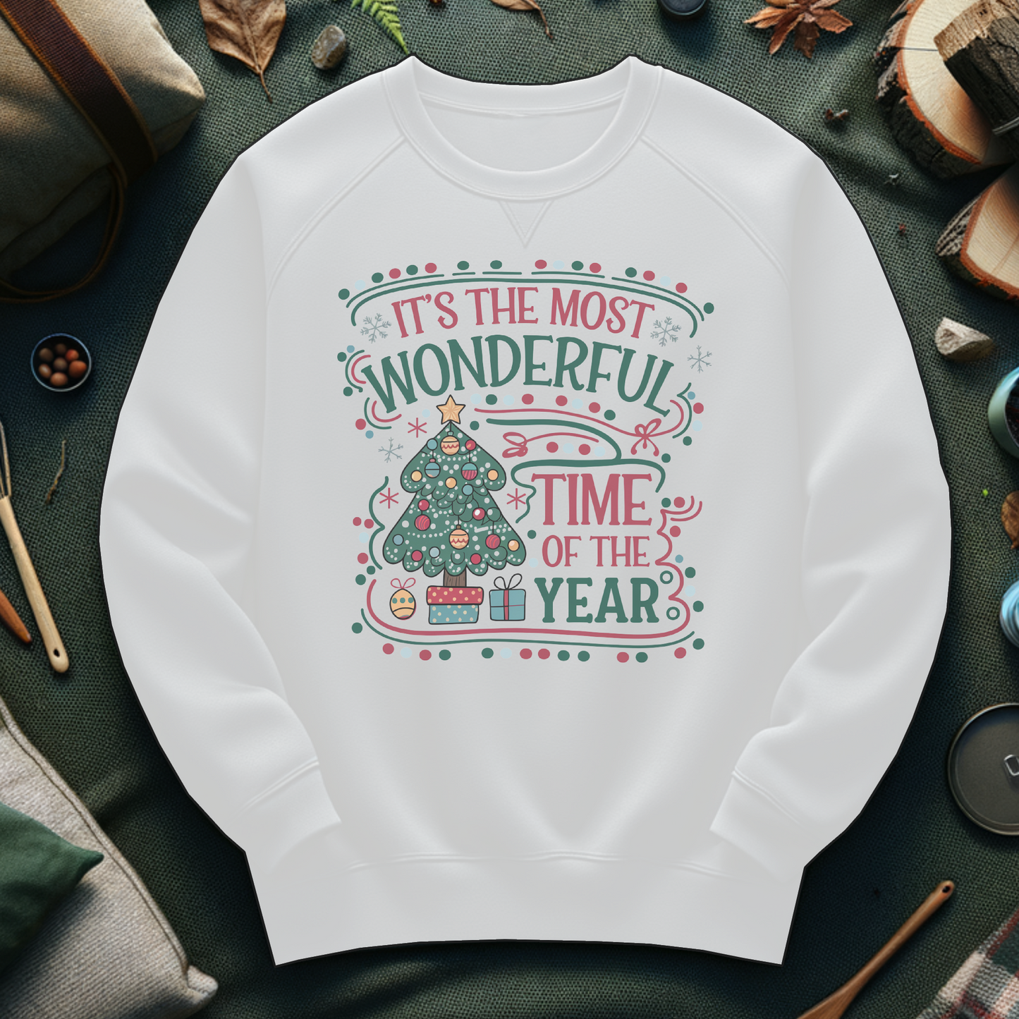 Christmas Crewneck Sweatshirt - It's The Most Wonderful Time of The Year