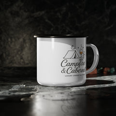 Campfire & Cabernet™ Enamel Mug – Glamping Edition