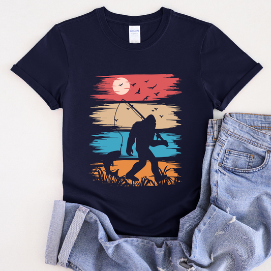 Big Foot Fishing T-Shirt - Unisex Softstyle