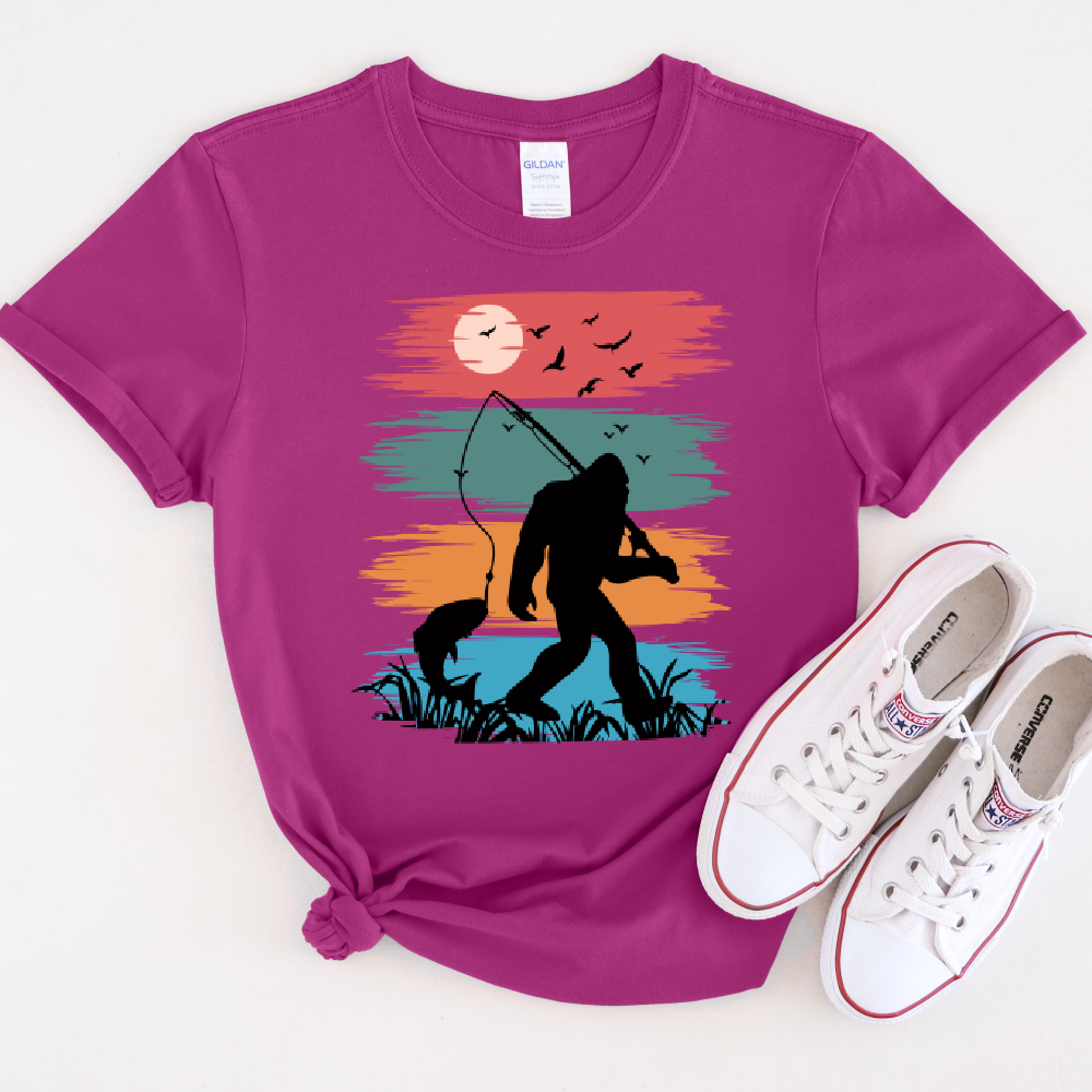 Bigfoot Fishing T-Shirt