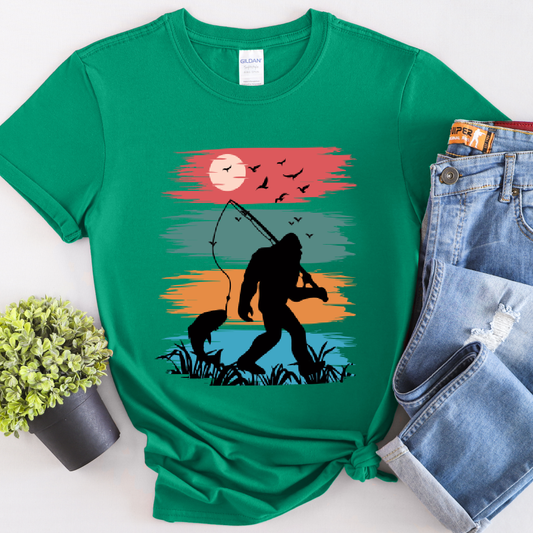 Bigfoot Fishing T-Shirt