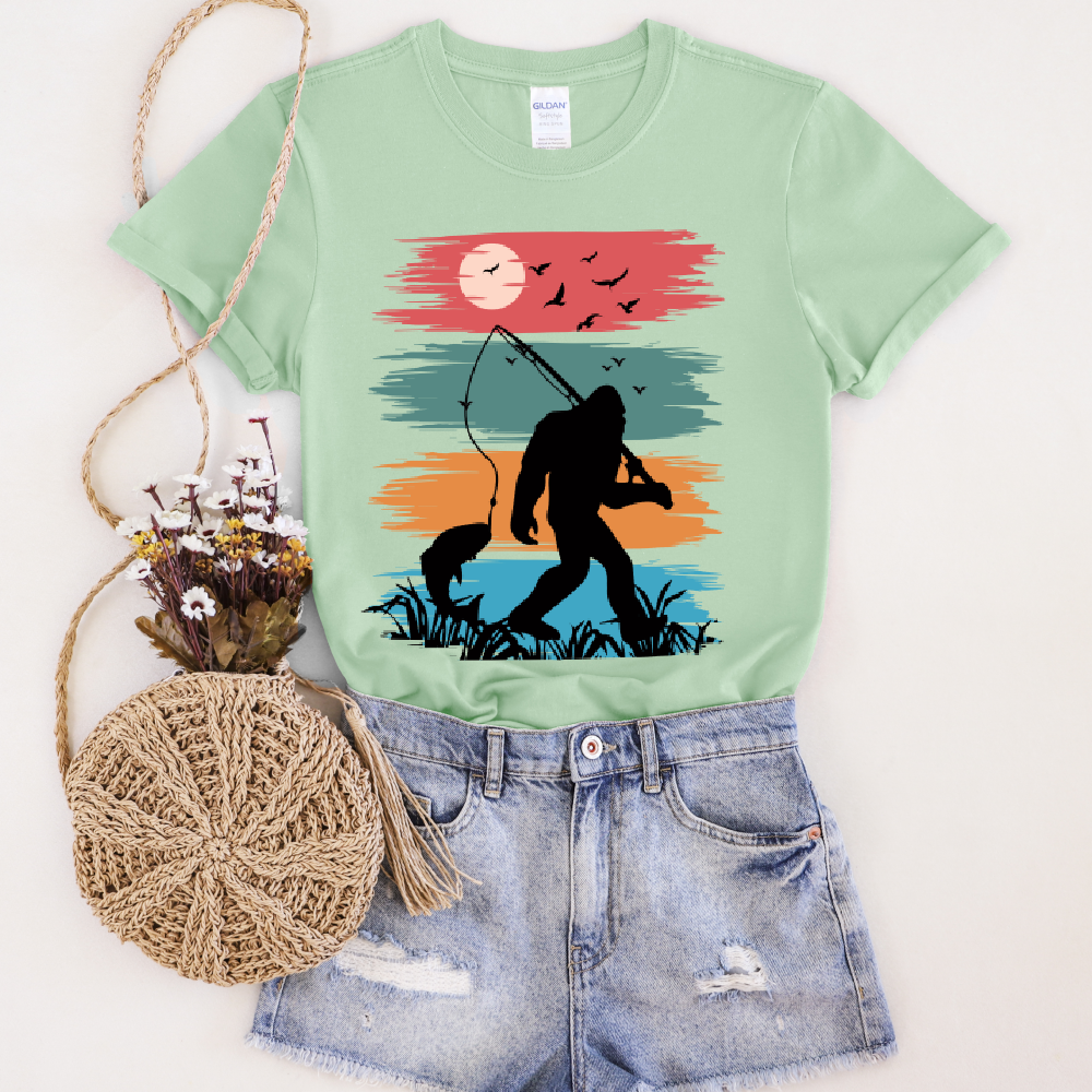 Bigfoot Fishing T-Shirt