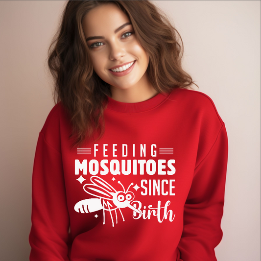 Funny Feeding Mosquitoes Crewneck Sweatshirt