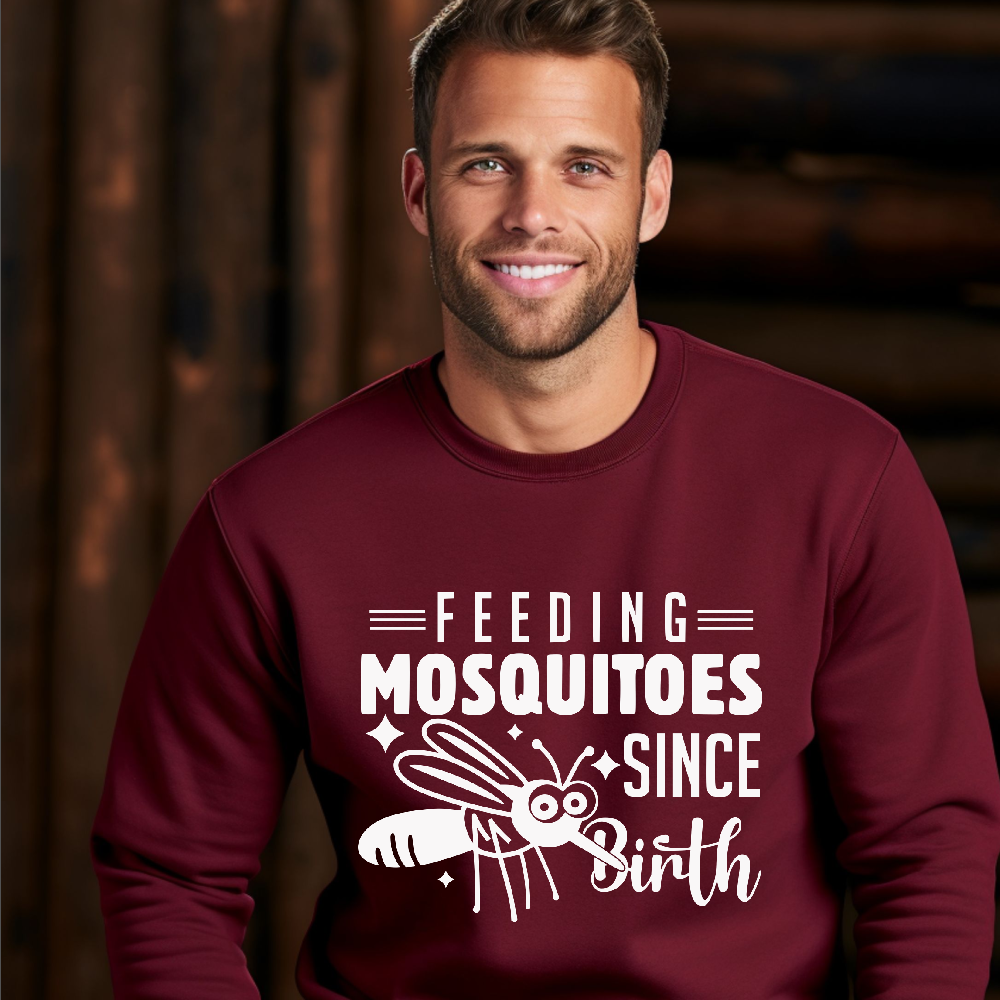 Funny Feeding Mosquitoes Crewneck Sweatshirt