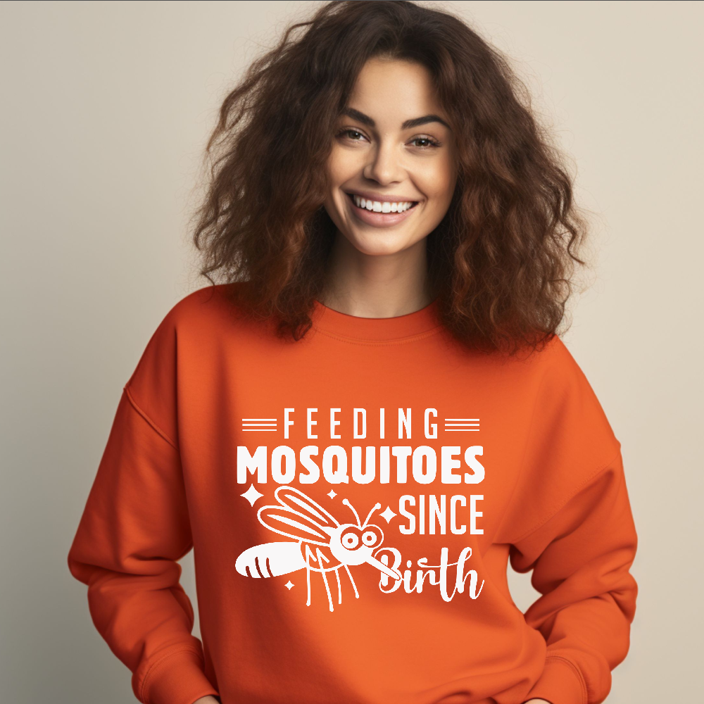 Funny Feeding Mosquitoes Crewneck Sweatshirt