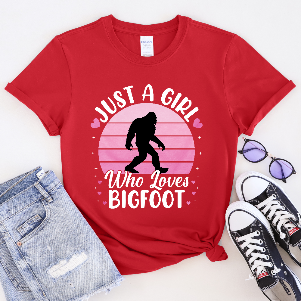 Just A Girl Who Loves Bigfoot T-Shirt