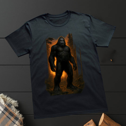 Bigfoot Sunset T-Shirt – Retro Sasquatch Tee for Nature Lovers