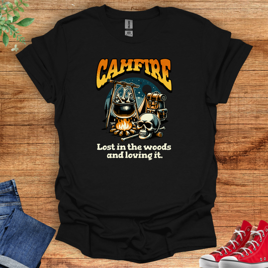 Lost in the Woods: Campfire Adventure Unisex Softstyle T-Shirt