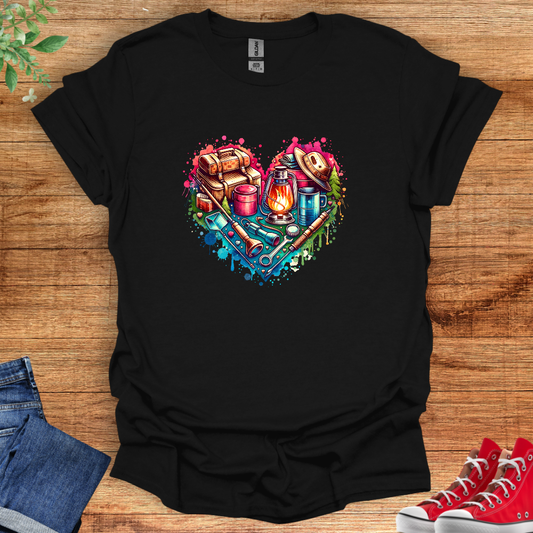 Camping Heart: Love for the Outdoors Unisex Softstyle T-Shirt