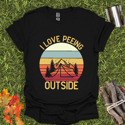 Funny Unisex T-Shirt - Love Peeing Outside