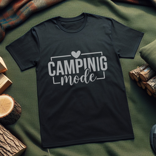 Camping Mode Unisex Softstyle T-Shirt – Outdoor Adventure Tee for Nature Enthusiasts