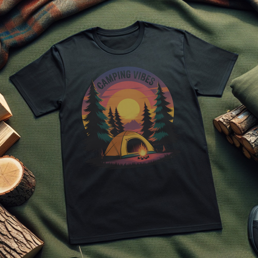 Camping Vibes T-Shirt – Unisex Outdoor Tee for Campers