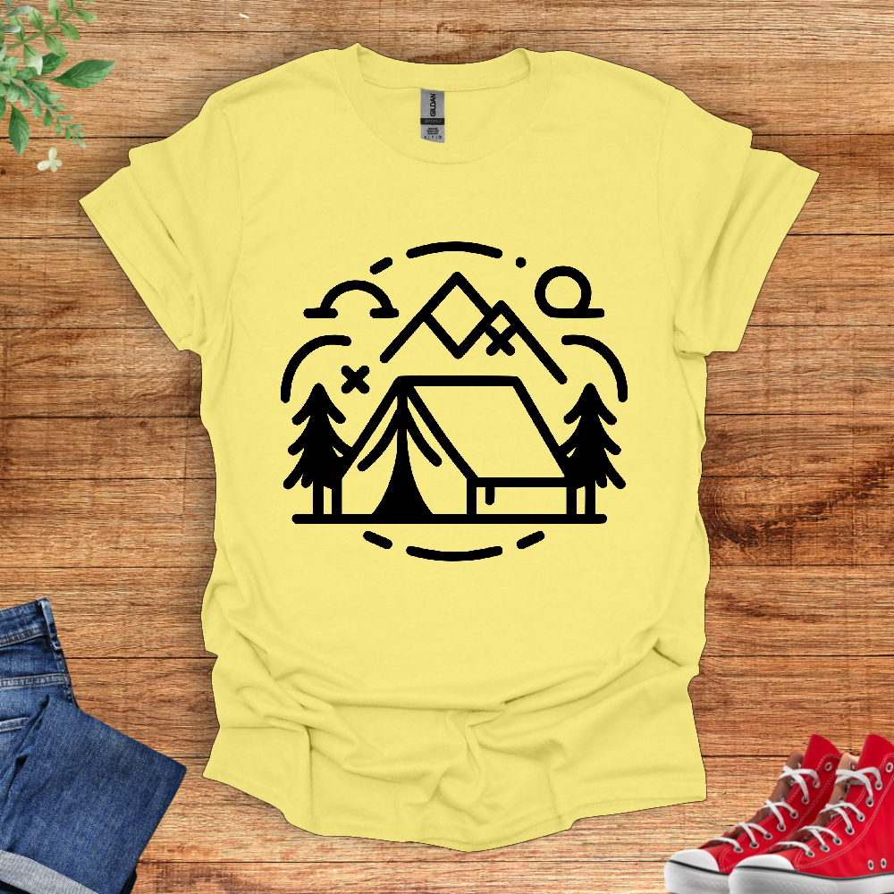 Minimal Camping Site T-Shirt