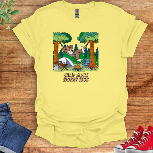 Camp More, Worry Less Relaxed Unisex Softstyle T-Shirt