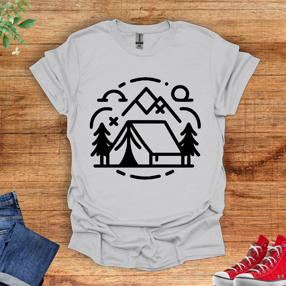 Minimal Camping Site T-Shirt