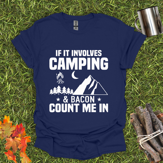 Camping and Bacon Funny T-Shirt