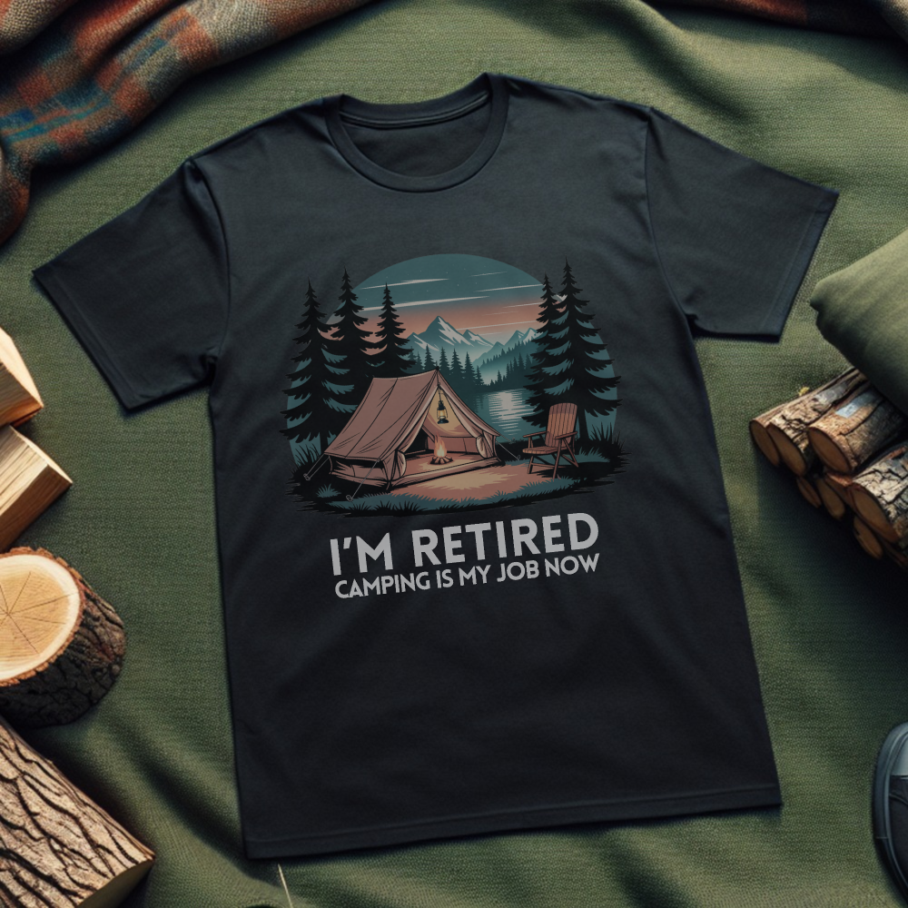Retired Camping T-Shirt – Unisex Outdoor Adventure Tee for Nature Lovers