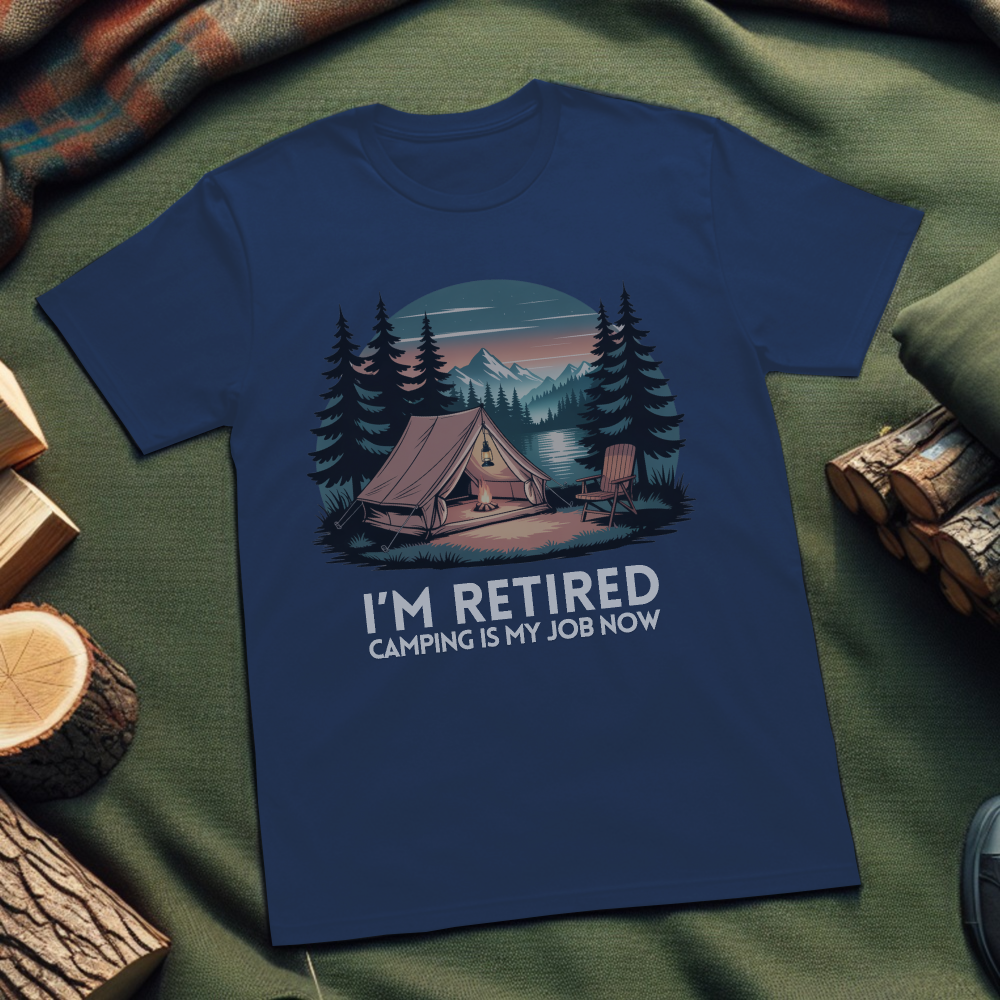 Retired Camping T-Shirt – Unisex Outdoor Adventure Tee for Nature Lovers