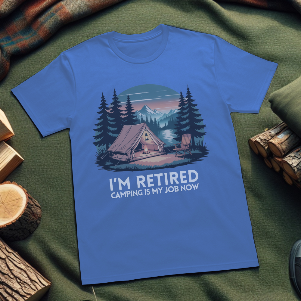 Retired Camping T-Shirt – Unisex Outdoor Adventure Tee for Nature Lovers