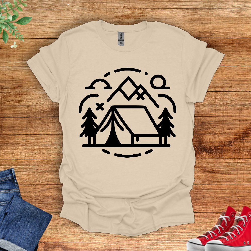 Minimal Camping Site T-Shirt