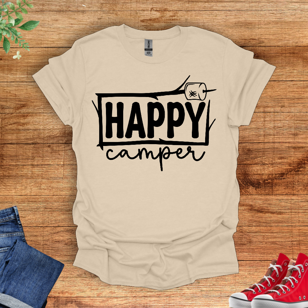 Happy Camper Stick T-Shirt