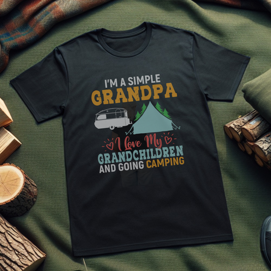 Simple Grandpa Camping T-Shirt – Unisex Outdoor Tee for Grandparents & Nature Lovers