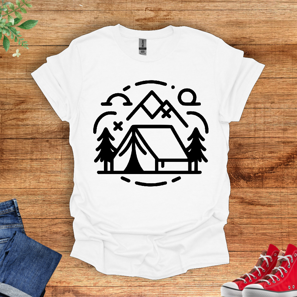 Minimal Camping Site T-Shirt